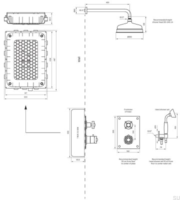 BOX0268 ED2 Classic shower set, chrome-plated brass