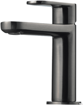CA071 washbasin faucet, brass, black, brushed chrome