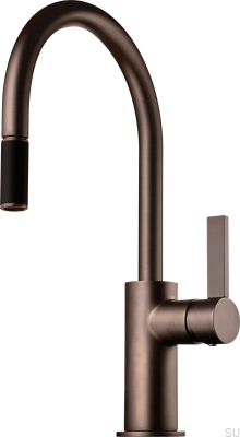 Kitchen faucet with pull-out spout ARM375 Brass Brown