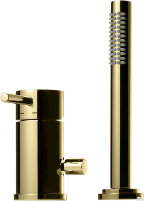 Bathtub faucet with shower head BI048, Honey Gold Brass