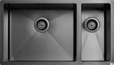 Diskho 7040 Steel Black Chrome PVD kitchen sink