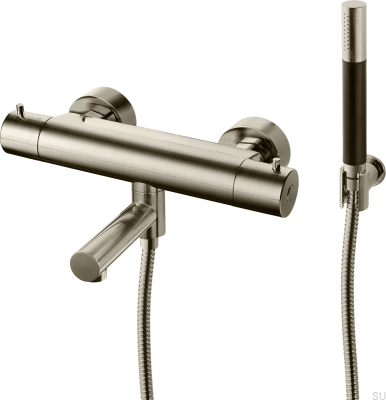 Thermostatic bath and shower faucet EVM026-150 Brushed Nickel Brass