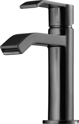 VIC071 washbasin faucet, brass, black, brushed chrome