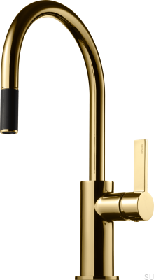 Kitchen faucet with pull-out spout ARM375 Honey Gold Brass