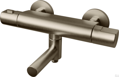 Wall-mounted thermostatic bathtub faucet ARM022-150 Brass Brushed Nickel