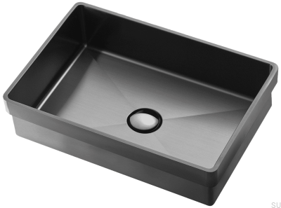Recessed washbasin TA4328 Steel Black Chrome PVD