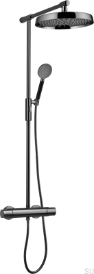 ARM300-150 Brass Black Chrome Shower Set