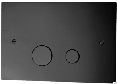 DUO112 flush button, Matte Black Brass