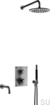 9422816--Zestaw prysznicowy z termostatyczną baterią ciśnieniową BOX7368 ED2 Mosiężny Czarny Chrom Szczotkowany-Tapwell-Skandynawskie-Uchwyty_1