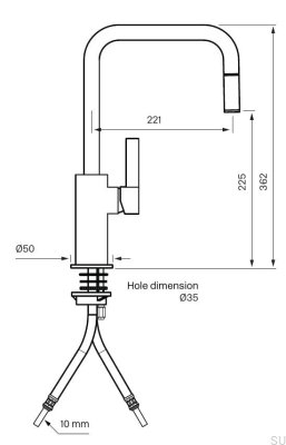 Kitchen faucet with pull-out spout ARM577 Graphite Brass