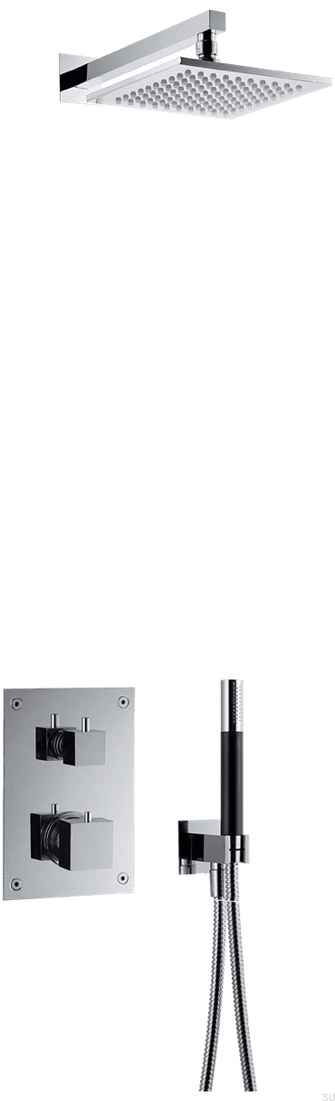 9421799--Zestaw prysznicowy z termostatyczną baterią ciśnieniową BOX8268 SQUARE ED2 Mosiężny Chromowany-Tapwell-Skandynawskie-Uchwyty_1