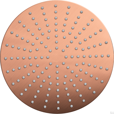 Round rain shower head 250 ZSOF250 Brushed copper Unpainted
