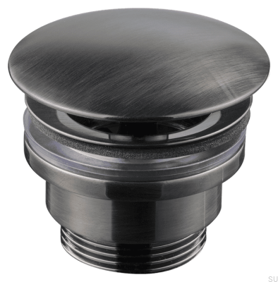 Universal Washbasin Stopper 68400 Brushed Brass Black Chrome