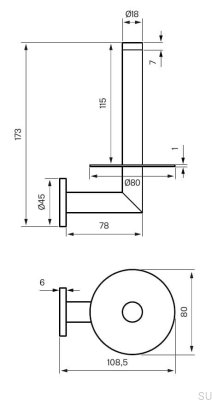 Toilet paper holder TA234 Brass Brown