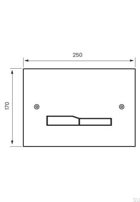 RET112 flush button, chrome-plated brass