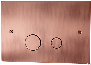 DUO112 flush button, brushed copper, unpainted