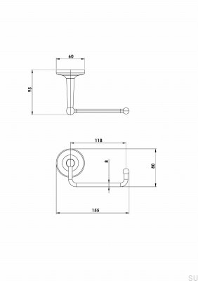 TA235 Classic Polished Brass Unlacquered Toilet Paper Holder