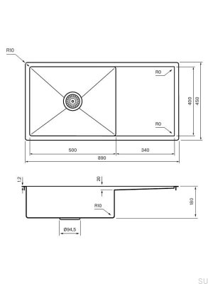 Diskho 8140 Steel Black Chrome PVD kitchen sink