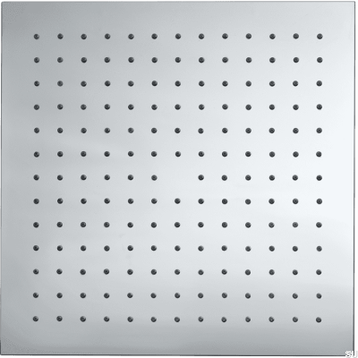 Shower head, square rain shower 300 ZSOF078, Chrome-plated brass