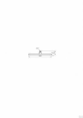 Shower head, square rain shower 300 ZSOF078, Chrome-plated brass