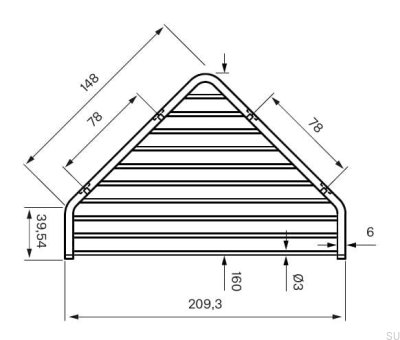 Corner soap dish TA156, Honey Gold Brass