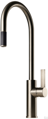 Kitchen faucet with pull-out spout ARM185, brushed nickel-plated brass