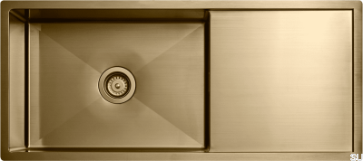 Diskho 8140 Kitchen Sink Steel Brass PVD