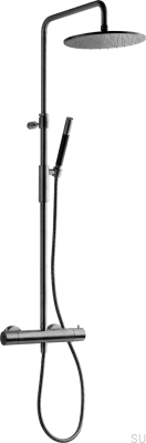 TVM7200-150 Shower Set Brass Black Brushed Chrome