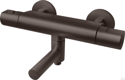 Wall-mounted thermostatic bathtub faucet ARM022-150 Brass Brown