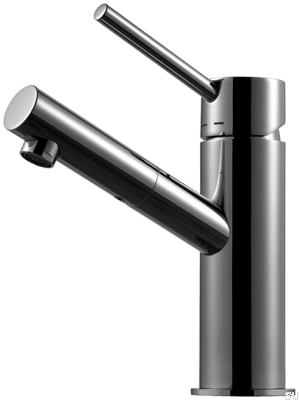 BI071 washbasin faucet, brass, black chrome