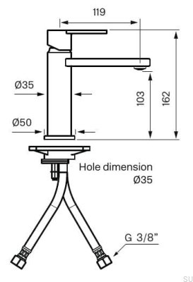 Lin071 Matte Black Brass washbasin faucet