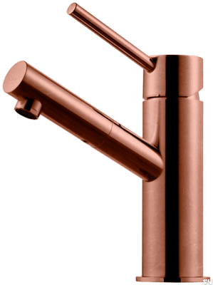 BI071 washbasin tap, brushed copper, unpainted