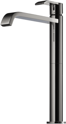 High washbasin faucet VIC081, black chrome brass