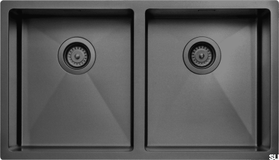 Kitchen sink 4040 Steel Matte Black PVD