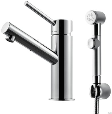 BI069 washbasin-bidet faucet, chrome-plated brass