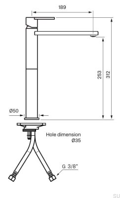 LIN081 washbasin tap, chrome-plated brass