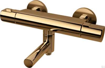 Wall-mounted thermostatic bathtub faucet ARM022-150 Polished Brass, Unpainted