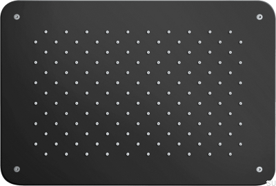 Rectangular rain shower head 370 x 250 ZSOF092 Matte Black Brass