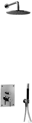 BOX7200 ED2 Shower Set Brass Black Chrome