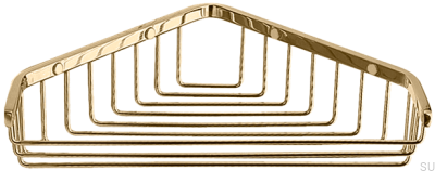 Corner soap dish TA156, polished brass, unpainted