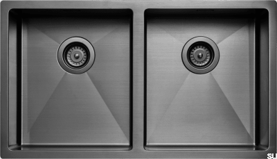 Kitchen Sink 4040 Steel Black Chrome PVD