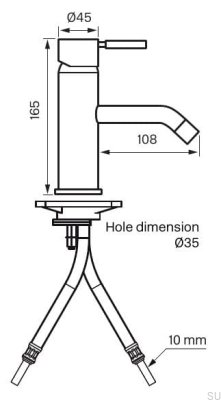 EVM071 washbasin tap, brass, brown