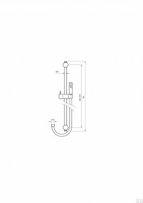 Jet shower bar with adjustable wall holder ZSAL109 Chrome-plated brass