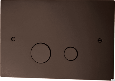 DUO112 flush button, brass, brown