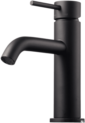 EVM072 washbasin faucet, Matte Black Brass