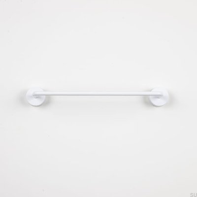 Oblong furniture handle Luciola 128 Aluminum White