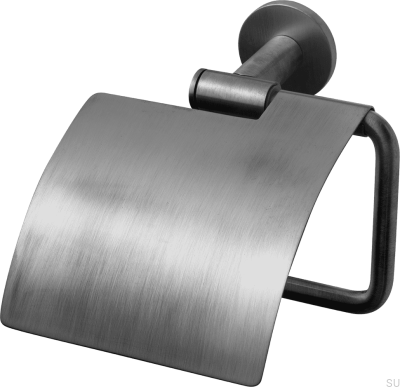 Toilet paper holder TA236 Brushed Black Chrome Brass