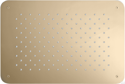Shower head, rectangular rain shower 370 x 250 ZSOF092, polished brass, unpainted