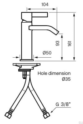 Washbasin faucet ARM071 Matte Black Brass