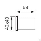Wall holder for XSUP030 SQUARE shower head, Chrome-plated brass